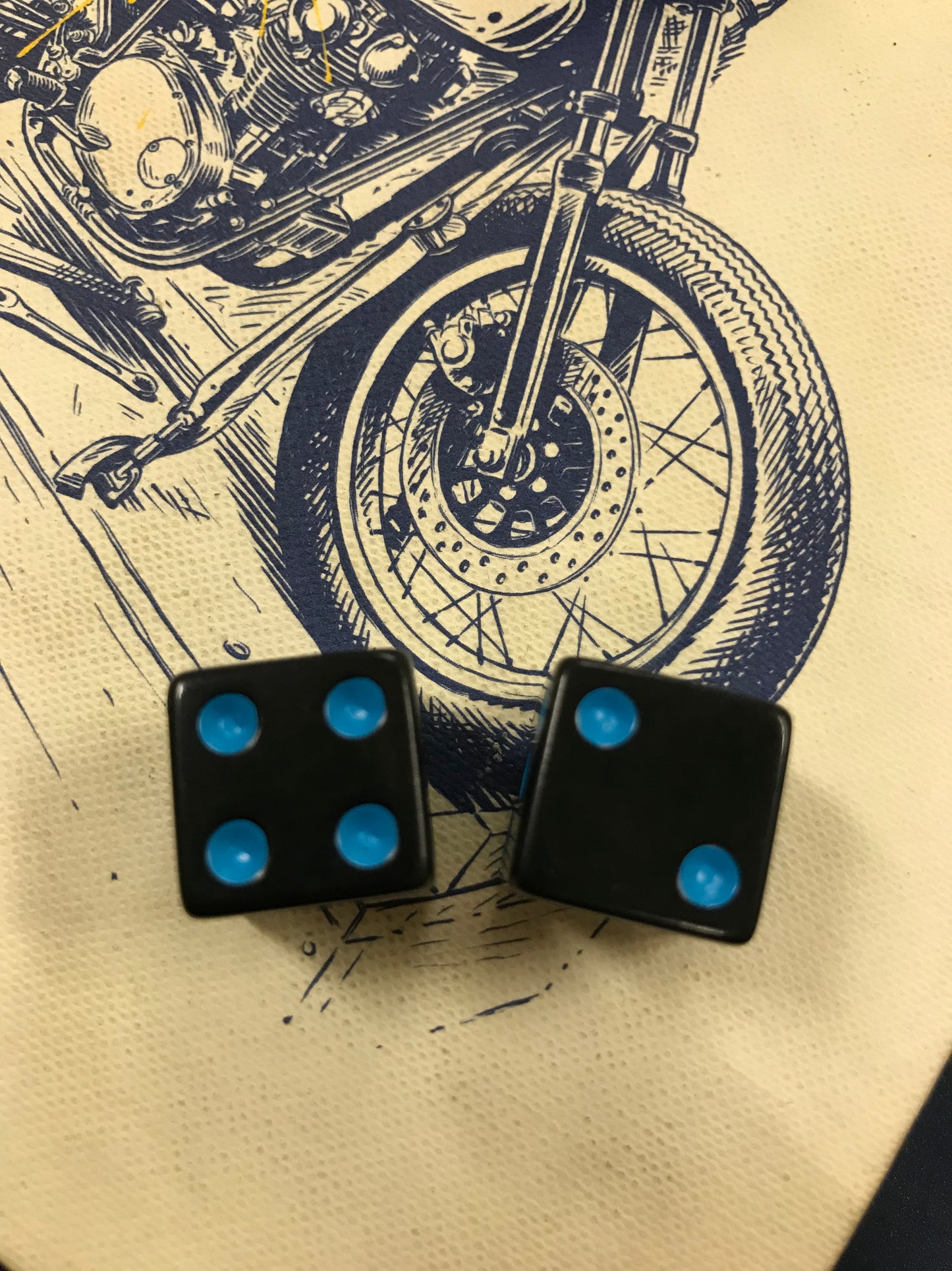 Neon Black Dice Valve Stem Caps
