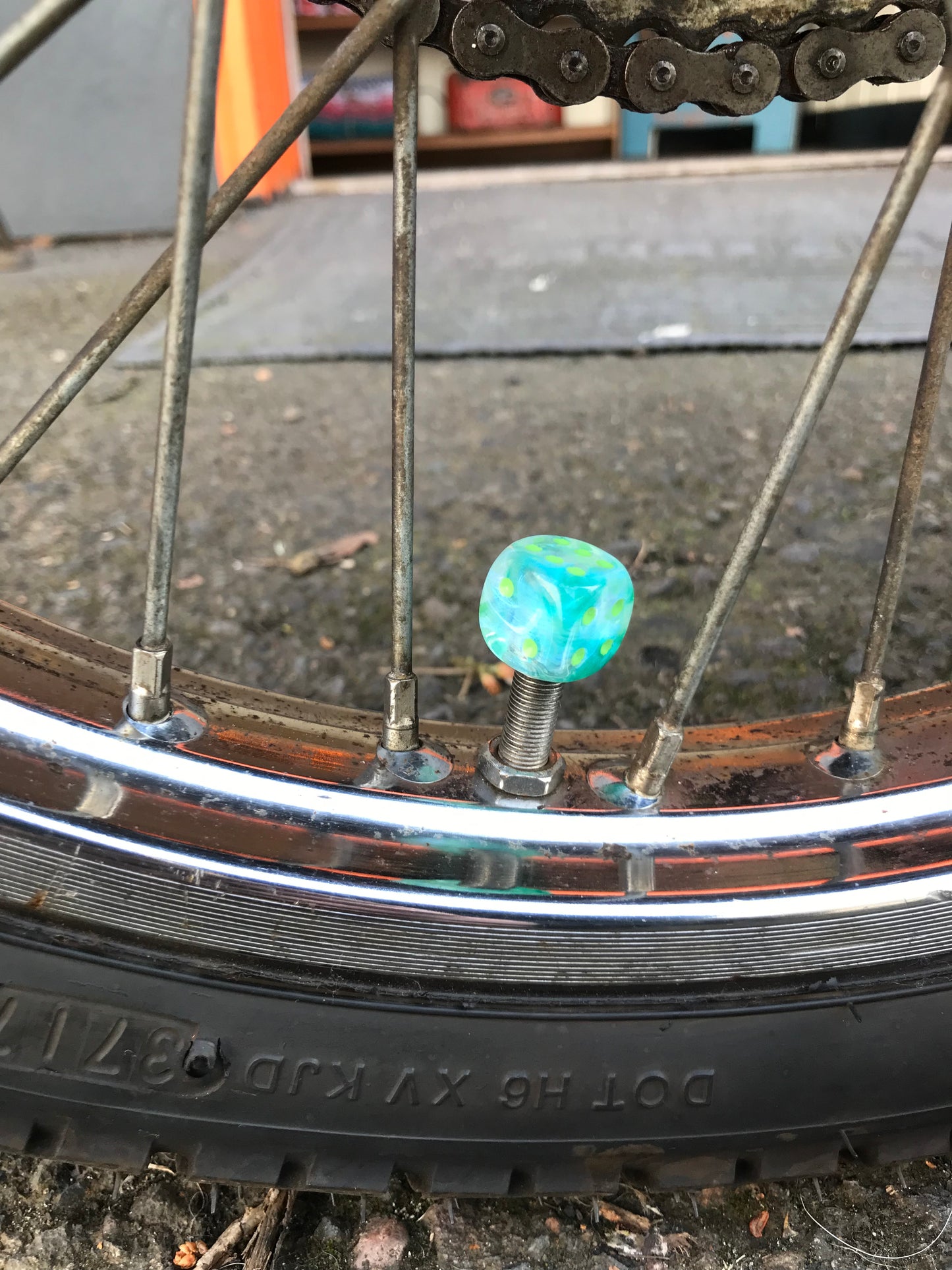 Glow in the Dark Dice Valve Stem Caps