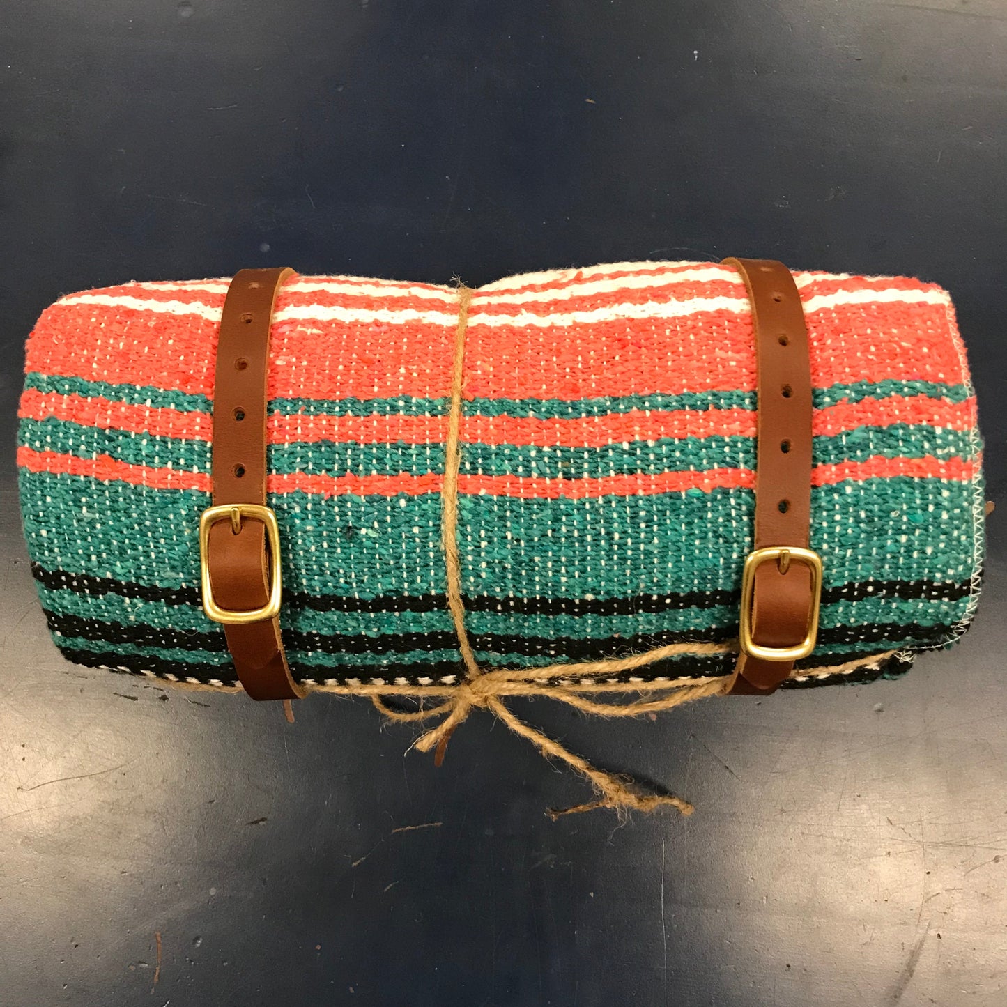 Blanket Roll - Brown Leather