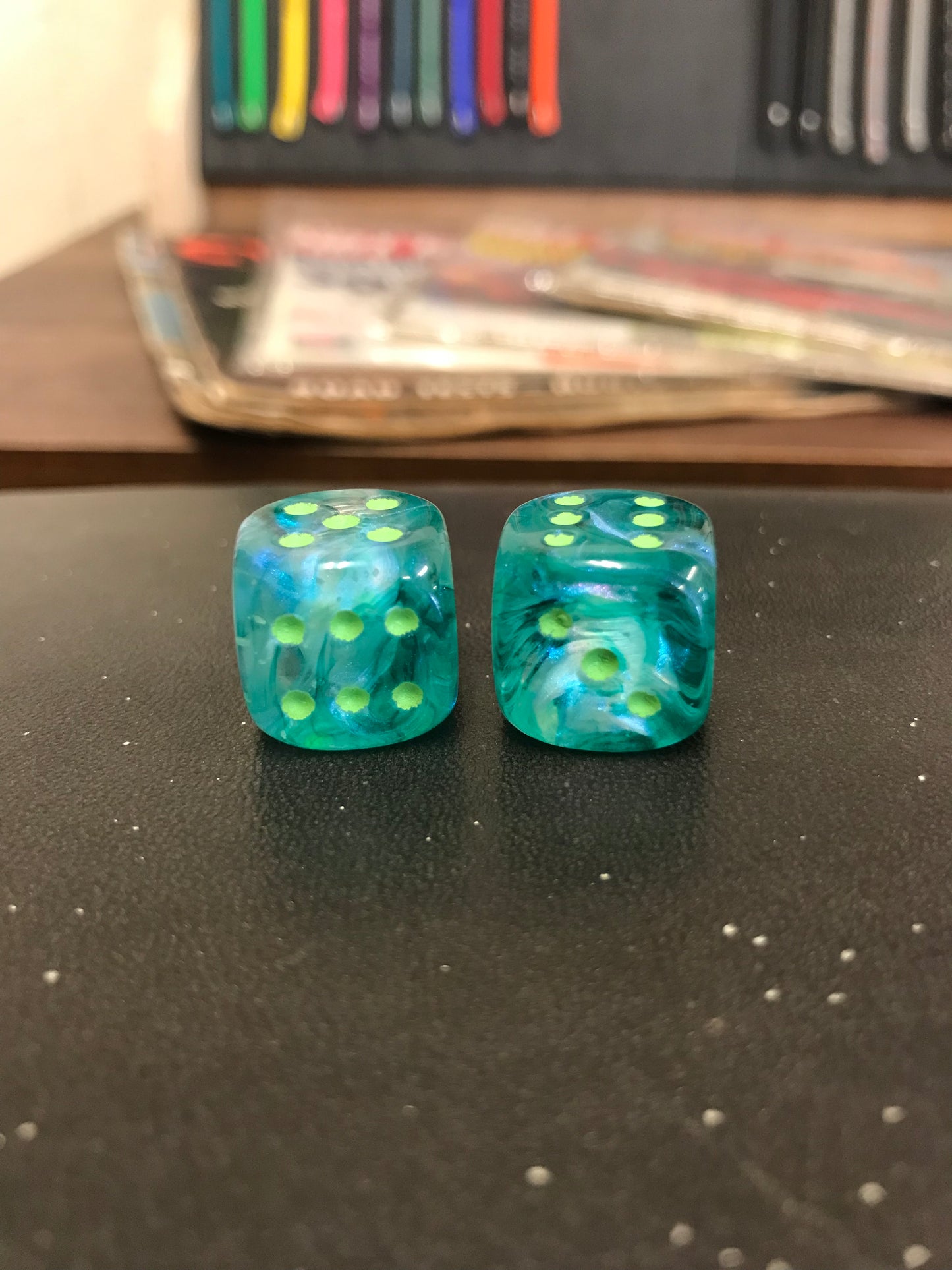 Glow in the Dark Dice Valve Stem Caps