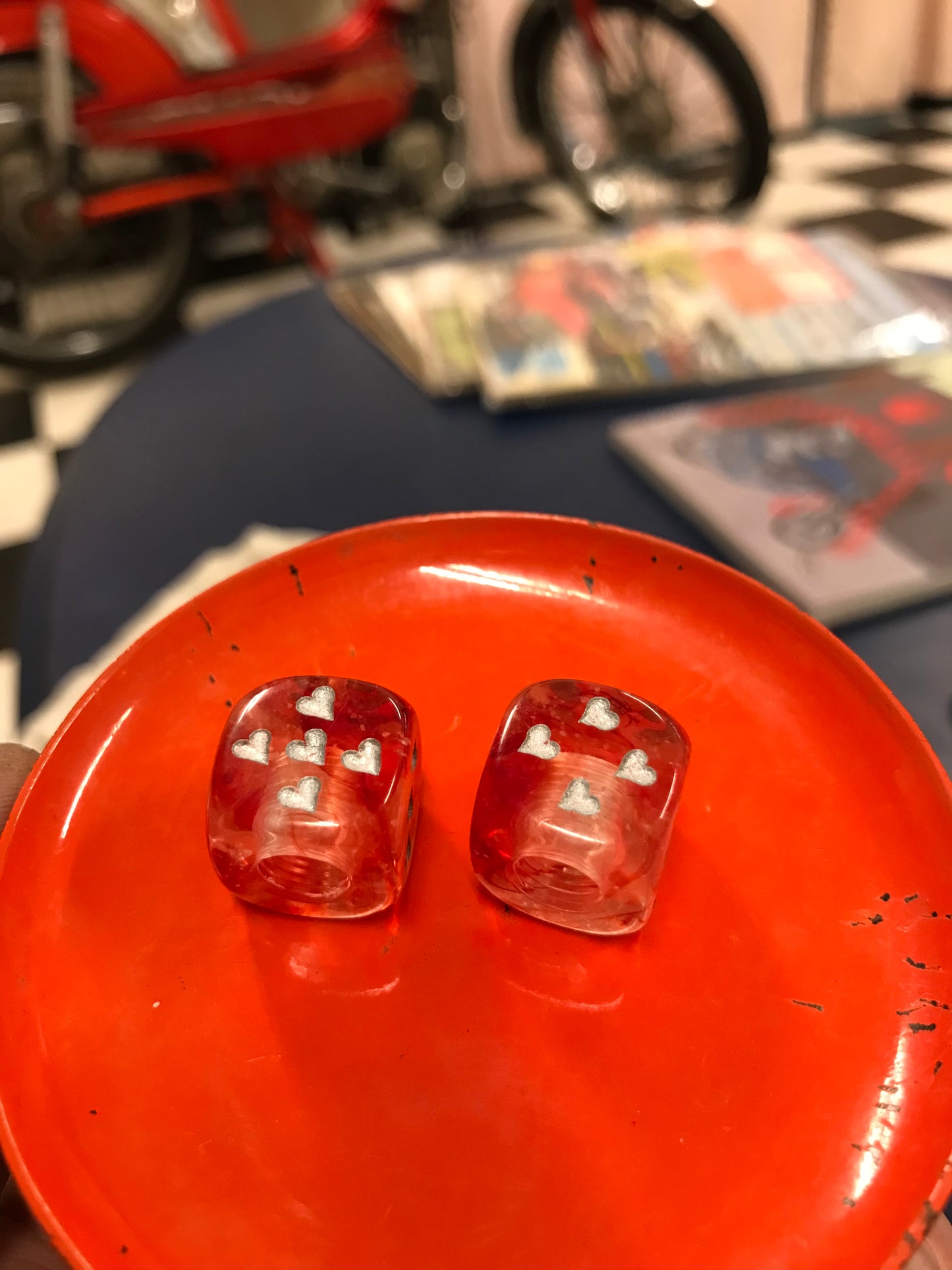 Hearts Dice Valve Stem Caps