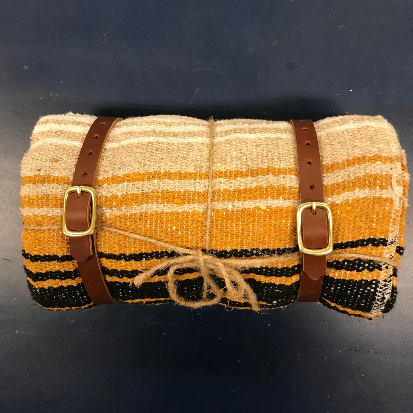 Blanket Roll - Brown Leather
