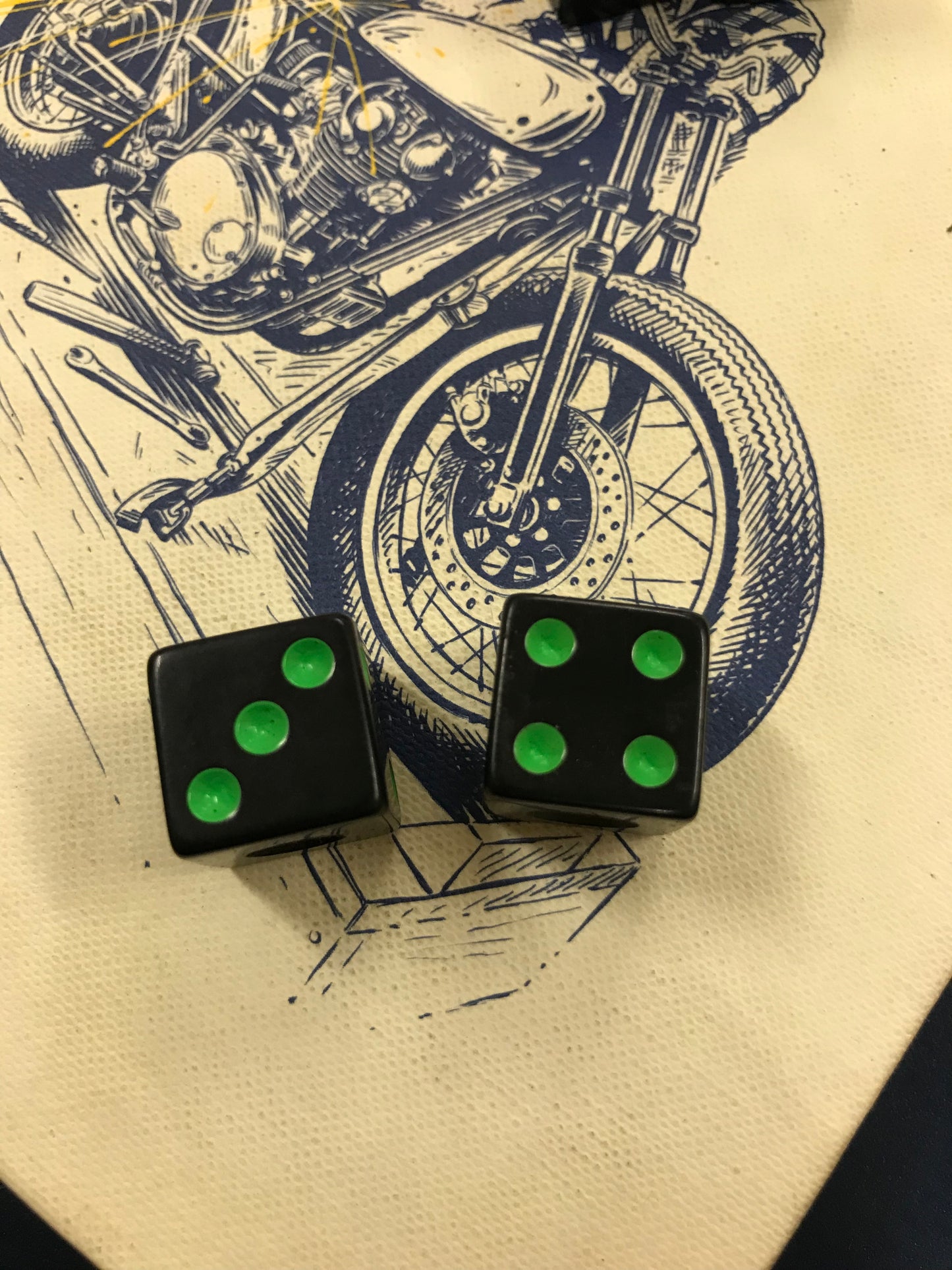Neon Black Dice Valve Stem Caps