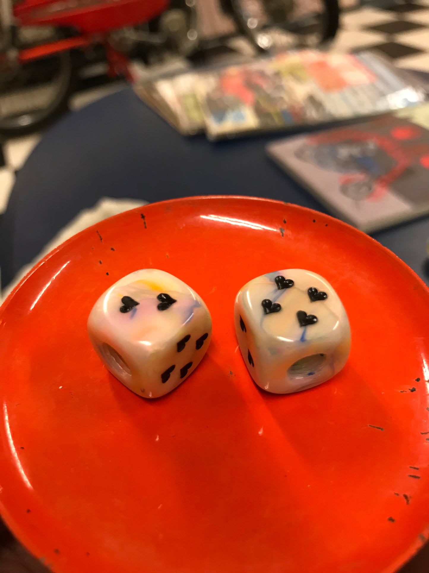 Hearts Dice Valve Stem Caps