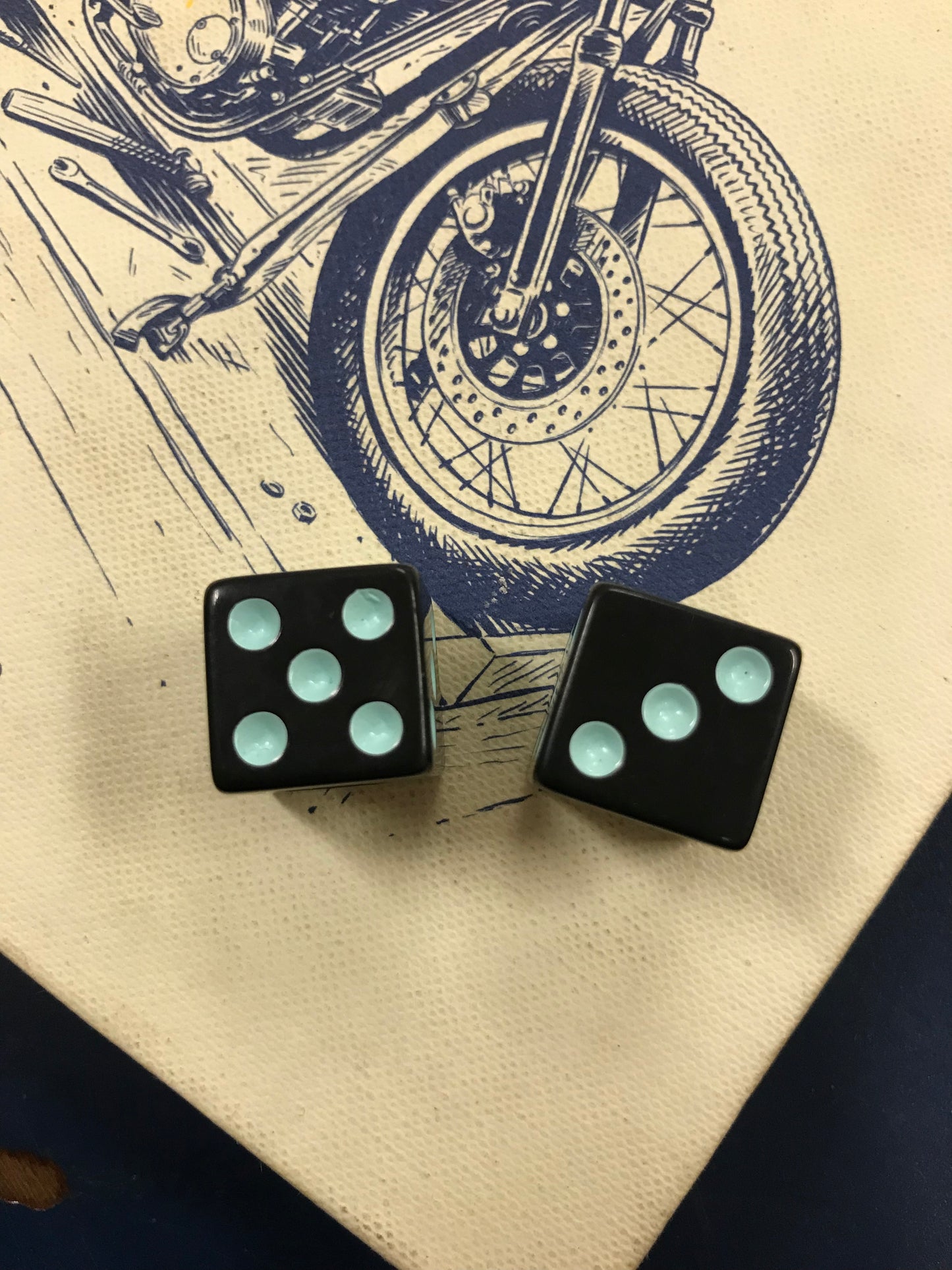 Neon Black Dice Valve Stem Caps