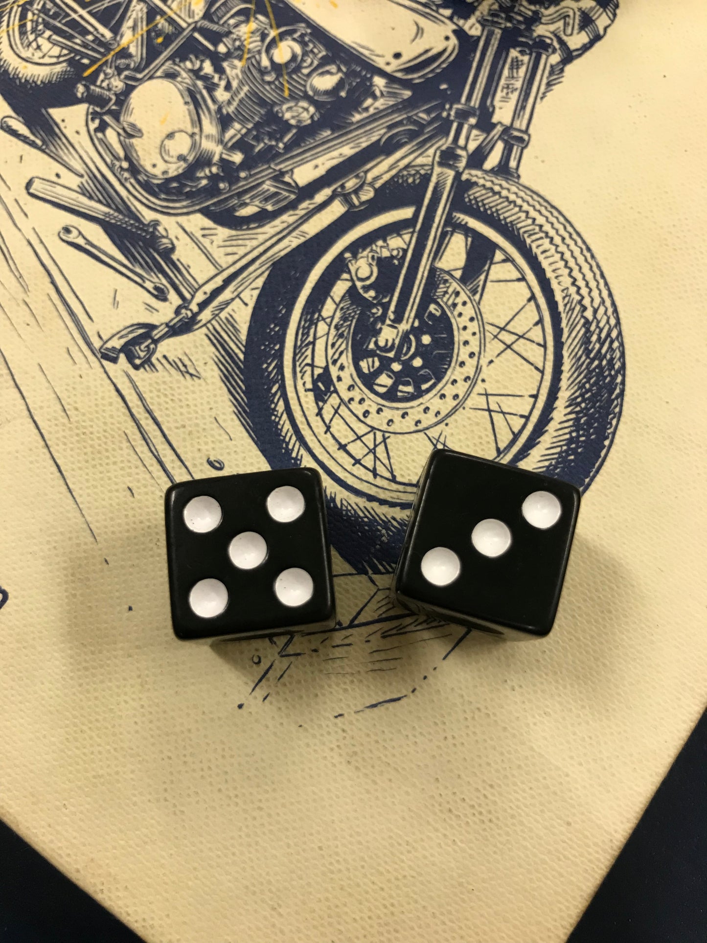Neon Black Dice Valve Stem Caps