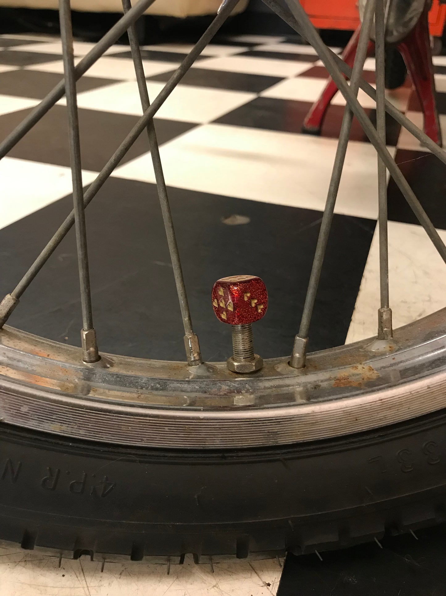 Hearts Dice Valve Stem Caps