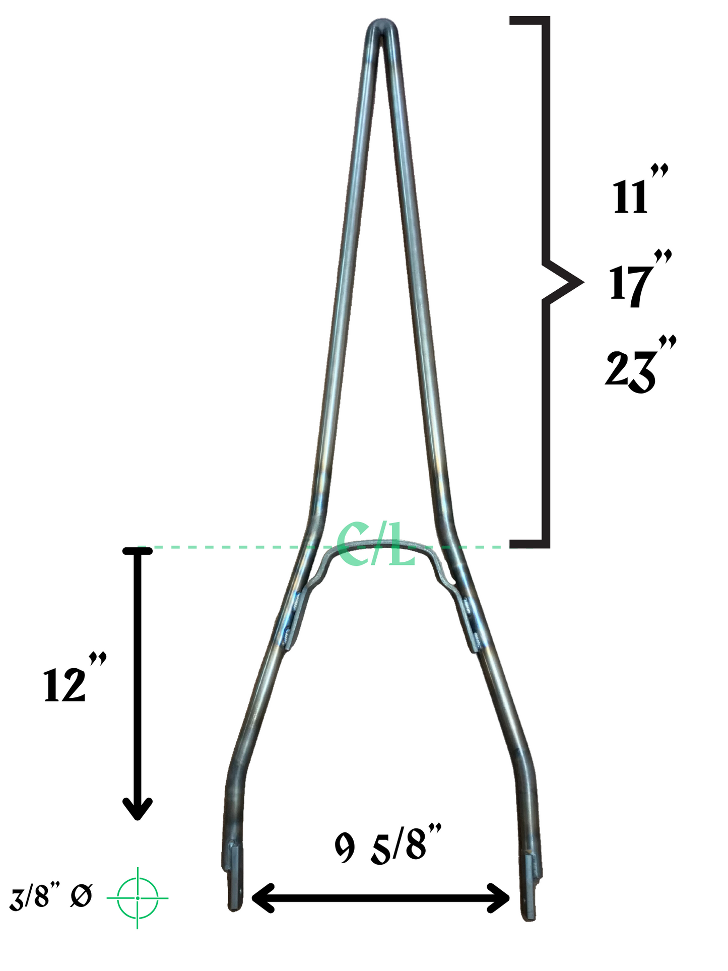 Classic Round Hardtail Sissy Bar