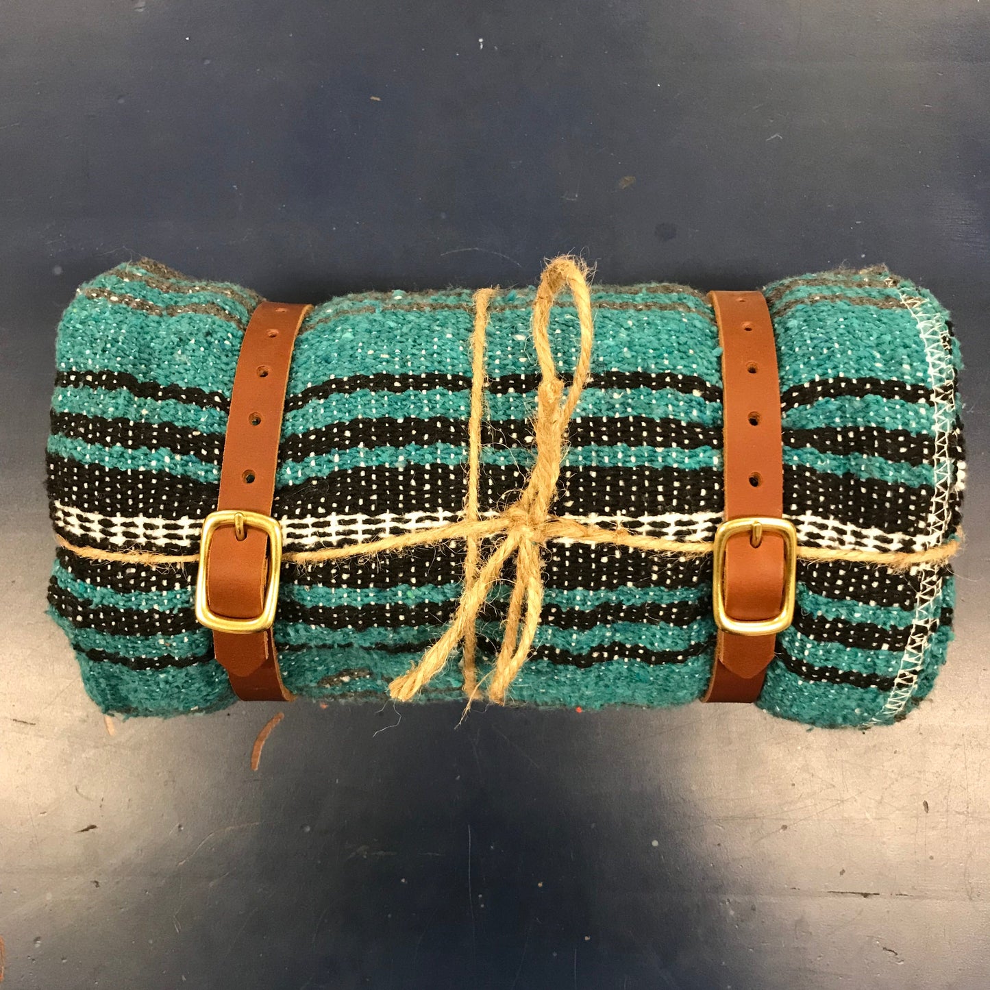 Blanket Roll - Brown Leather