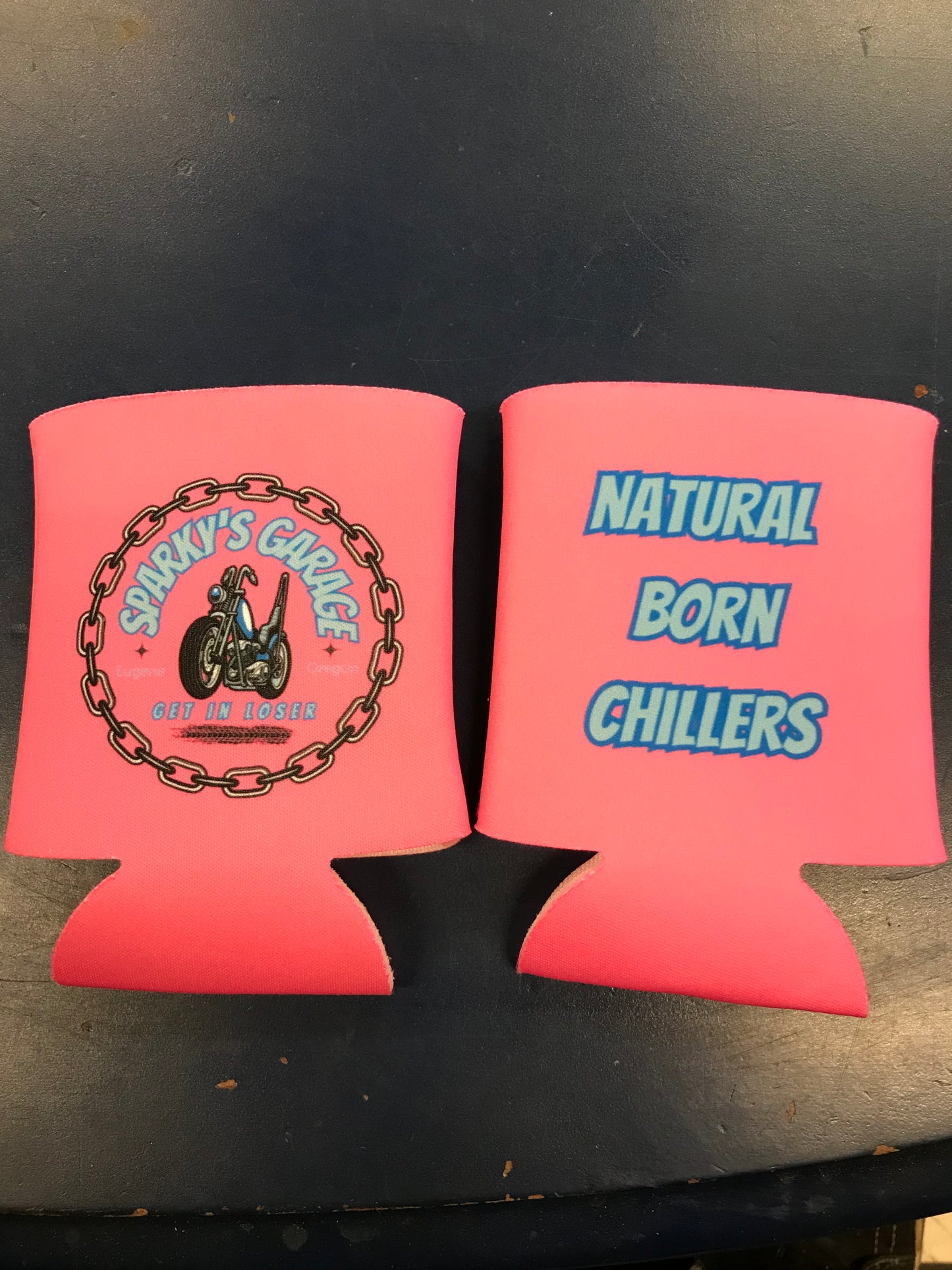 Sparky’s Koozie - Natural Born Chillers *Neon Pink*